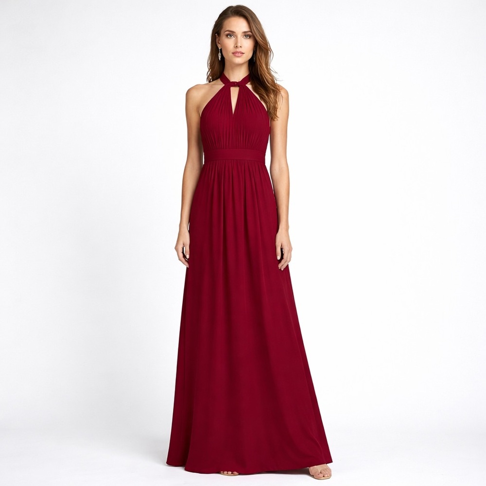 Allure Bridals  Halter Maxi Dress Size 10 New With Tags